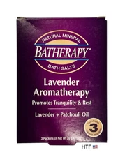 QUEEN HELENE Batherapy Natural Mineral Bath LAVENDER 1 Box With 3 Pack Inside