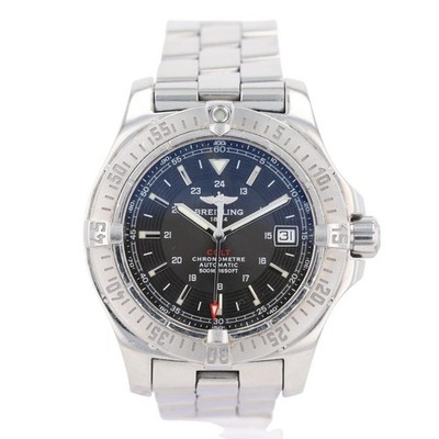 Breitling Colt Black Dial Chronometer Automatic Stainless Steel Men's Wristwatch