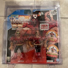 WWF Hasbro Legion Of Doom Hawk & Animal Wrestling Action Figure WWE ON CARD LOD