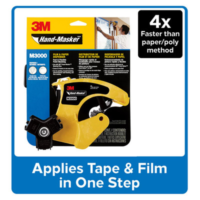 3M Hand Masker M3000 Tape Dispenser, Film & Tape, Applies Painter's Tape to Mask