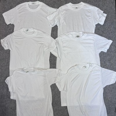VTG Brut 33 Shirt Mens Small White USA Blank Crewneck Single Stitch Tee 70s Lot