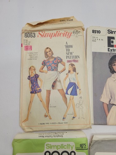 LOTTO 14 MODELLI DA CUCIRE VINTAGE ANNI 80 DONNA SEMPLICITY MCCALLS BUTTERICK - Foto 3 di 18