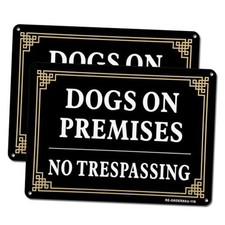 Pack Dogs On Premises Sign, No Trespassing Sign, 10x7 Inches .040 Aluminum 2