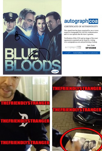 Donnie Wahlberg signed "BLUE BLOODS" 8x10 Photo j EXT PROOF Boston Blue ACOA COA