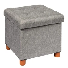 Storage Ottoman with Tray, Foot Stools and Ottomans with Legs, Storage Cube S...