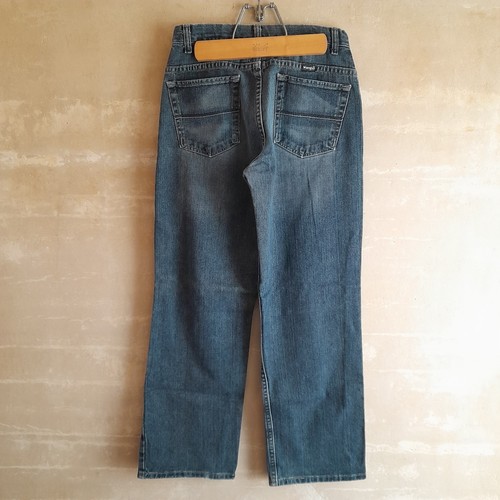 839. blue Wrangler straight leg adjustable waist denim jeans, 16 Regular - Picture 2 of 8