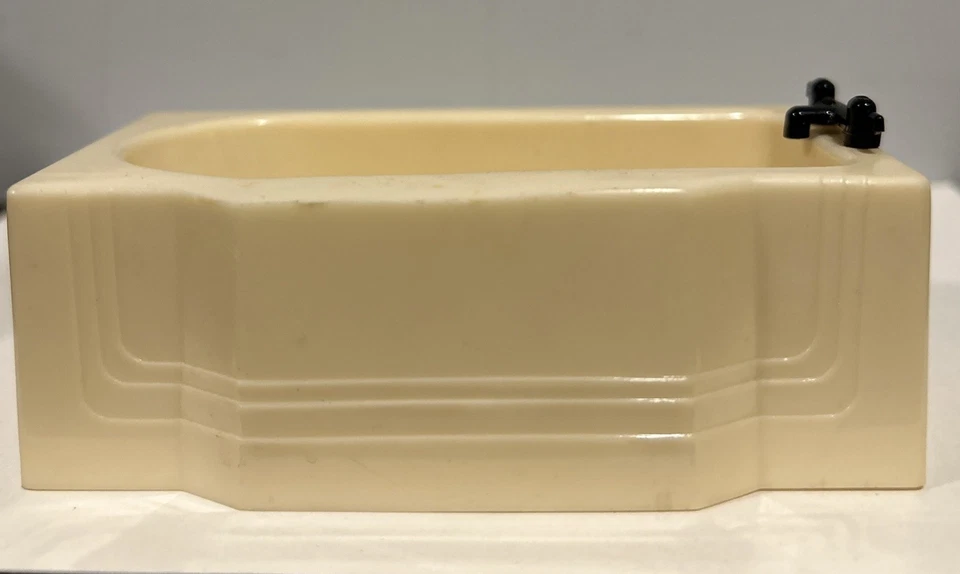 Juego de baño vintage para casa de muñecas Renwal - Lote de 5 - Incluye escala rara Foto 4 de 4