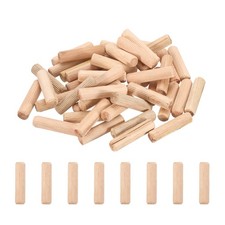 95 Pcs Wood Dowel Pins 1/2" x 2" Fluted Wooden Dowels Hardwood Pegs