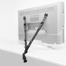 Child Proof TV Safety Straps- Earthquake Strap Furniture Anchors Black