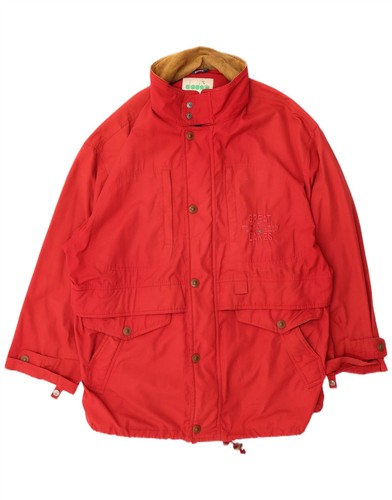 DIADORA Mens Windbreaker Coat UK 46 3XL Red Polyester CG12 - Picture 3 of 5