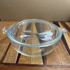 Vintage Pyrex Clear 20 oz Baking Casserole Dish #019 With Lid 681-C-25 USA