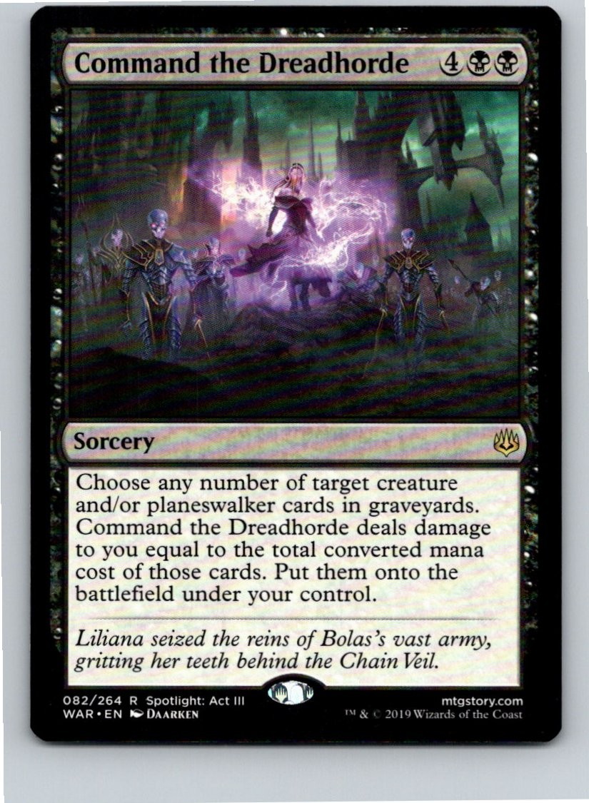Magic the Gathering Command the Dreadhorde War of the Spark MTG Free Shipping!