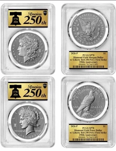 Presale 2026 Silver Morgan & Peace $1 Dollar Diamond Field PCGS SP70 FS - product listing photo