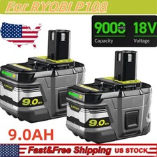 PACK For RYOBI P108 18V 18 Volt One Plus High Capacity Lithium Battery Charger