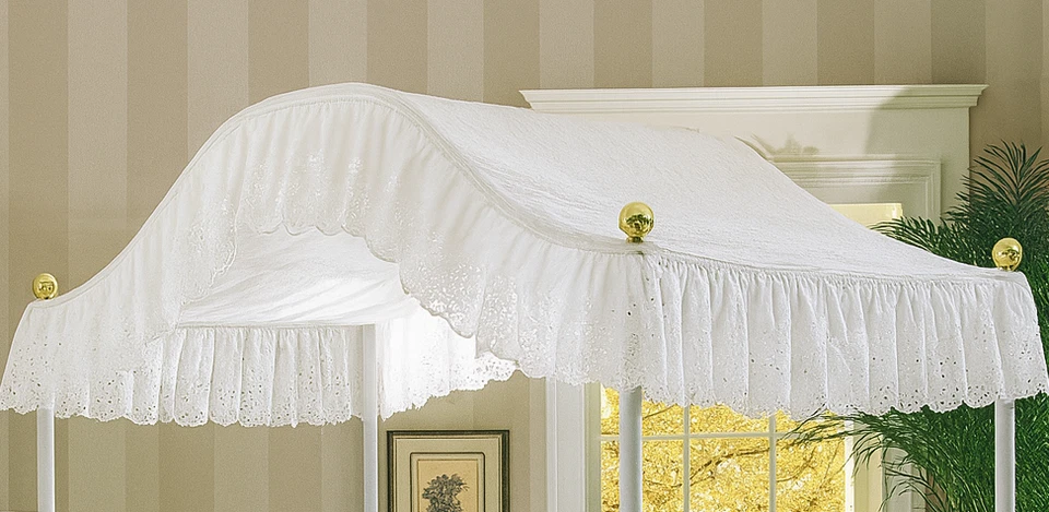 Full Bed Canopy Top Cover Topper 6 colors- White Lavender Pink Purple Turquoise - Image 3 of 4