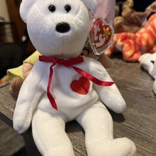 TY Beanie Baby Valentino Bear 1994 4058 Brown Nose PVC TYINC Tag Errors