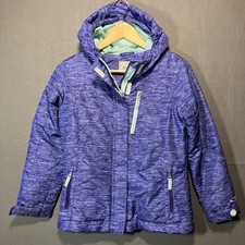 Champion Hooded Jacket Girls M 7-8 Venture Dry Insulated Purple M Double Zip