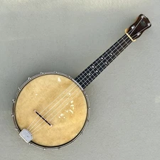 Sterling Tonk Bros Banjolele Banjo Ukulele 8″ Skin Head Open Back 4 Pegs 30s VTG