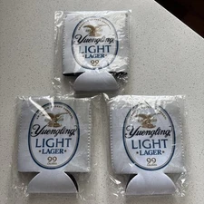 NEW YUENGLING LIGHT LAGER PREMIUM BEER CAN Koozies Lot of 3, SEALED