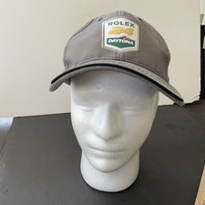 Rolex 24 Daytona Hat Cap Gray Adjustable Strap Motorsport Racing Embroidered