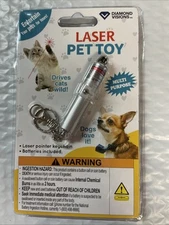 Laser Pet Toy keychain, new in package, batteries included SILVER