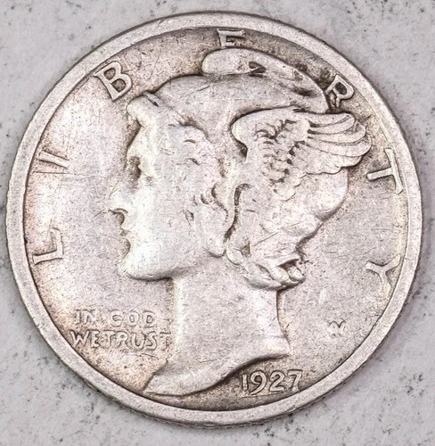 1927-S Mercury Dime VF - Very Fine #2985