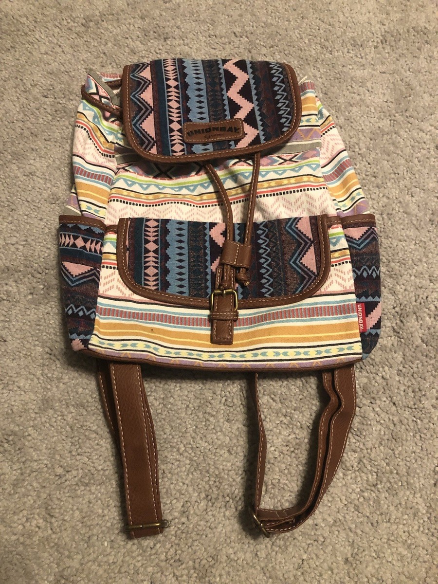 VTG Tribal Print Union Bay Backpack Outdoor Natural 