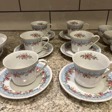 Vintage Tatung 6 Tea Cups & Saucers, 6 Small Tea Cup Without Handles, 1 Bowl