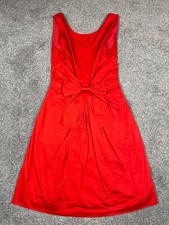 Kate Spade Dress Womens 4 Red Ruched Bow Front Party Love Event Mini Sweet Twee