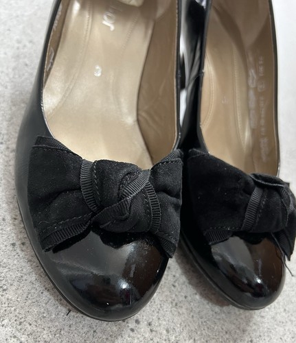 Gabor Black Amy Patent Leather Ballet Pumps For Ladies Uk 3 - Picture 2 of 10