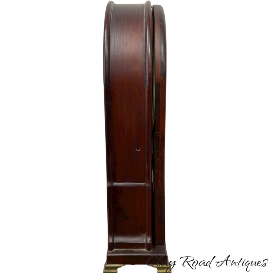 Antiguo reloj de estante Ingraham caoba reloj náutico máquina de vapor yate funcionando Foto 4 de 4