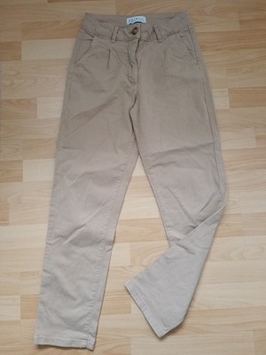 Primark Damen Hose Jeans Breites Bein Beige Größe XS / 34