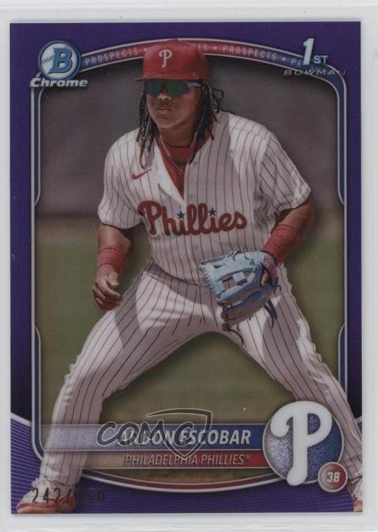 2025 Bowman Chrome Prospects Purple Refractor 242/250 Aroon Escobar #BCP-65 0j0o