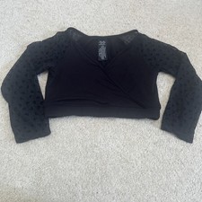 Mirella Ballet Wrap Top Size Child Size 12-14 in Black