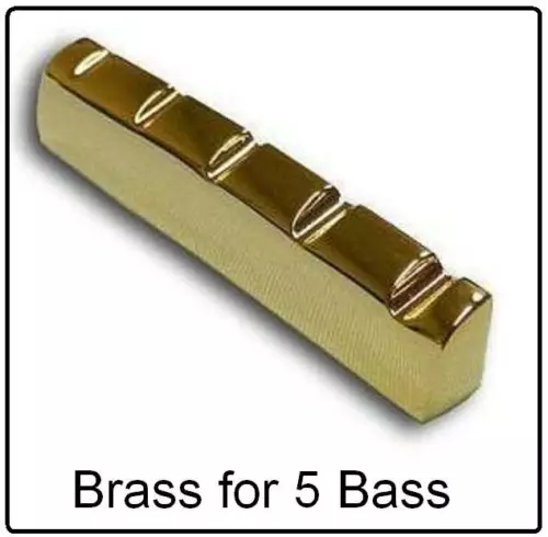 AlwaysHandCrafted Slotted BRASS NUT for SPECTOR NS5 Bass Guitar - 46mm / 1.81" 