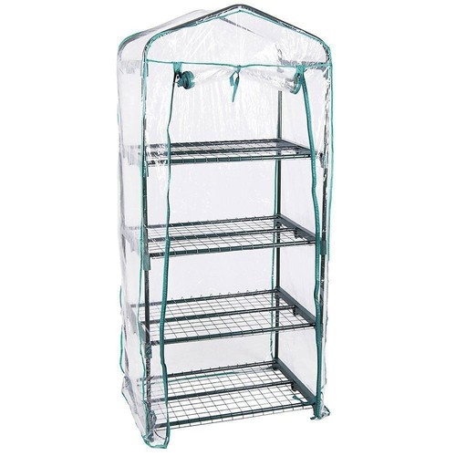 4 Tier Small Greenhouse Bag Garden Plant Cover Clear PVC Plastic