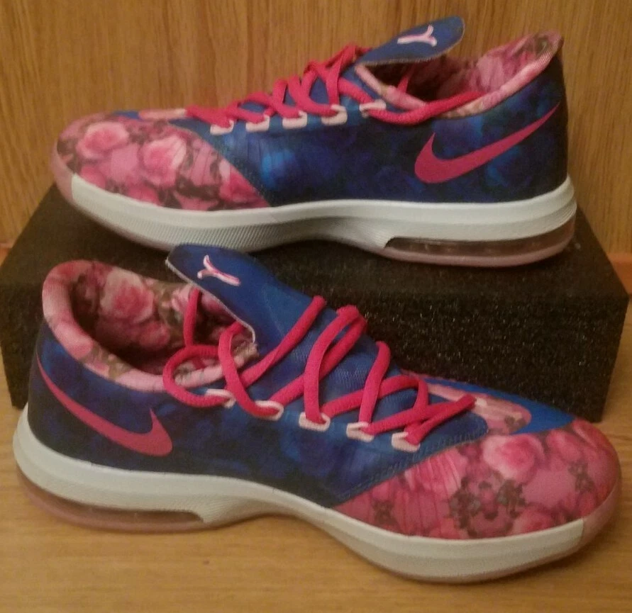 Baskets Nike KD Durant 6 VI tante perle pointure 5 618216 600 rose à fleurs