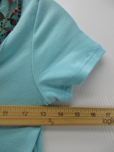 Last Tango Top Women Small Blue Pullover Blouse Beaded Native Indian V-Neck USA* - Picture 6 of 13