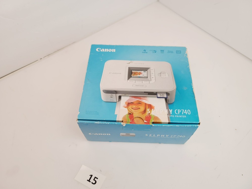 Canon SELPHY CP740 Compact Portable Photo Printer with AC Adapter CD Manual
