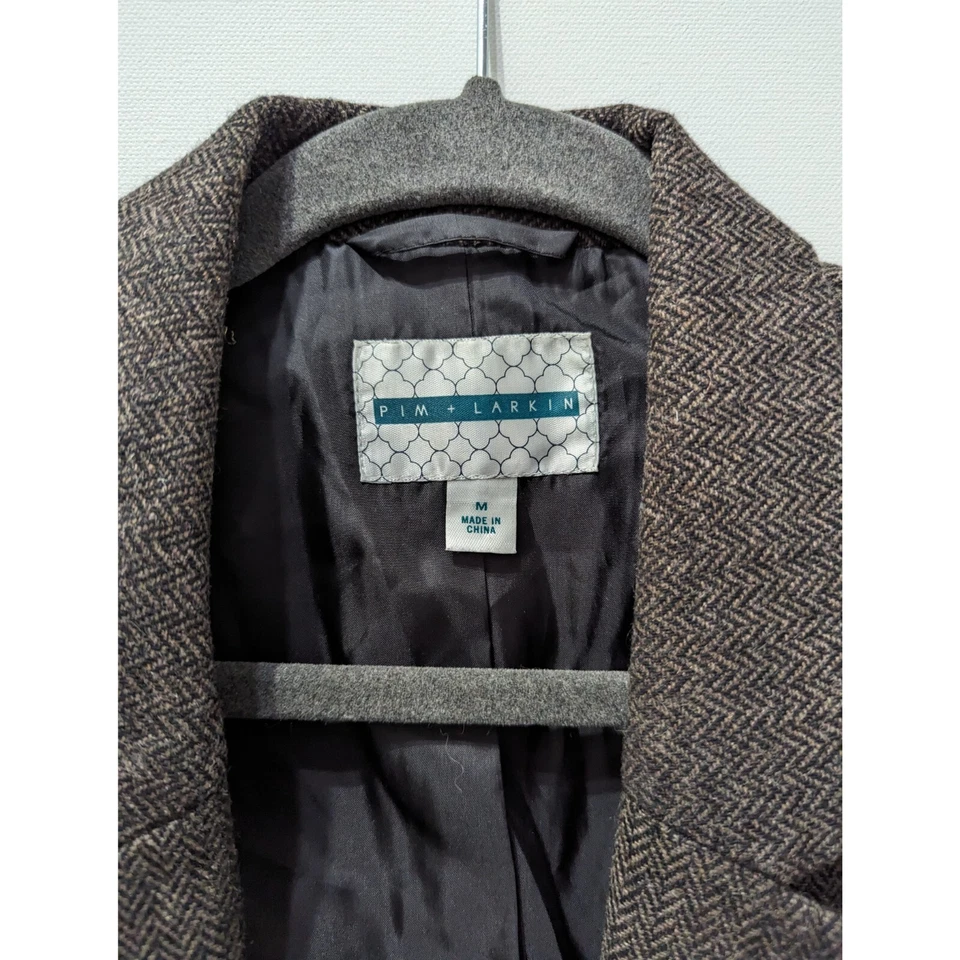 Blazer PIM + LARKIN mezcla de lana con parches en el codo para mujer talla M Foto 2 de 4