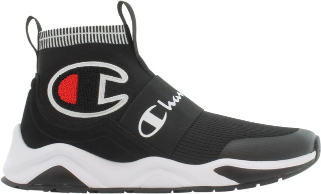 black red and white champion shoes