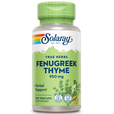 Solaray Fenugreek & Thyme 475 mg | 50 Servings | 100 VegCaps