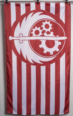Fallout Brotherhood of Steel Captain Maxson Faction Banner Flag Figure Print Art