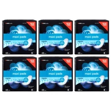 CVS Health Maxi Pads Regular with Odor Guard 48 Count Each Lot of 6