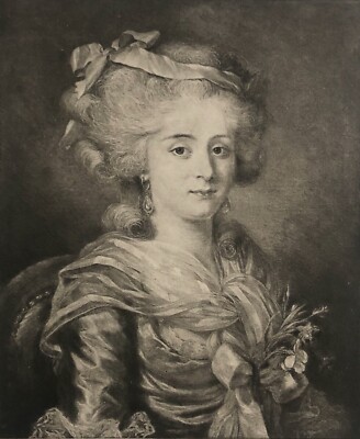 Mrs. Clodion Born Pajou By Adélaïde LABILLE-GUIARD 1749-1803 Heliogravure 1910