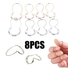 8Pcs Metal Finger Thumb Picks for Banjo Ukulele Guitar Pick Plectrums USA Stock