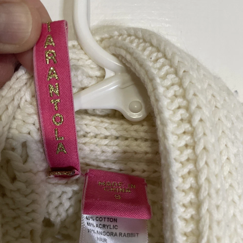 Cárdigan chaleco Anthropologie Charlotte Tarantola para mujer mezcla de angora talla S crema Foto 3 de 4