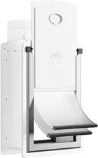 Steel Dog Door for Wall, Energy Efficient Pet Door, Telescoping Tunnel-Large