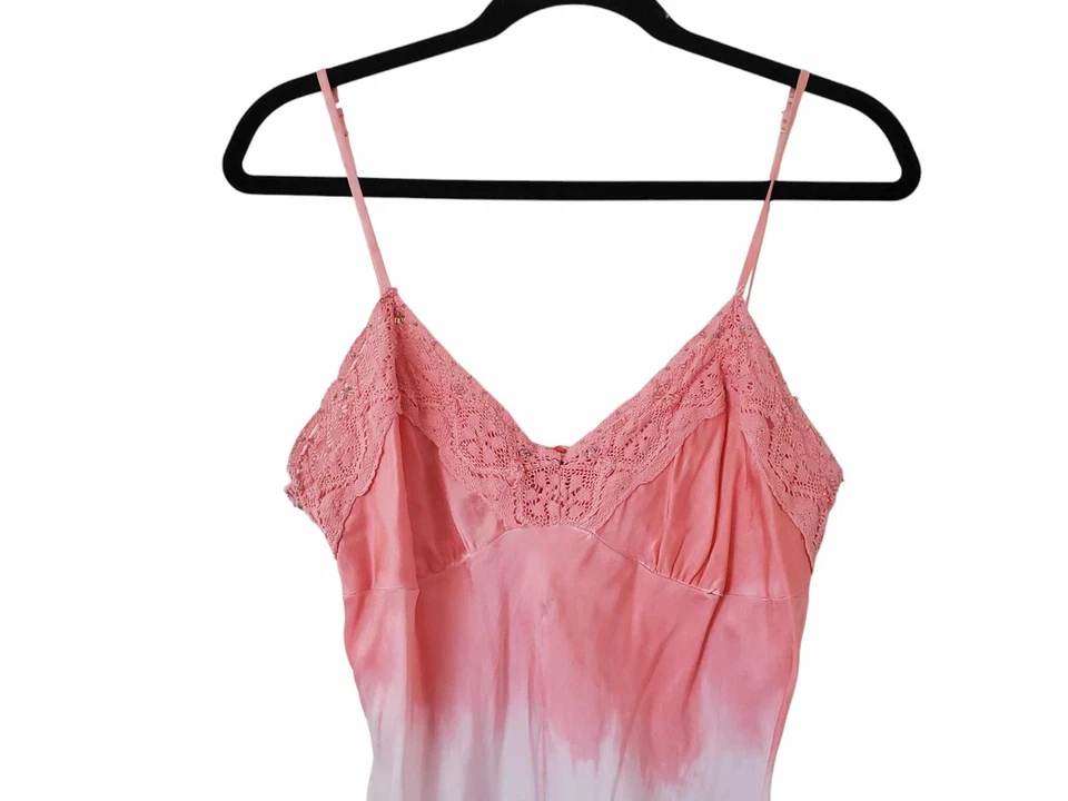 Central Park West Cami Top Mediano Ombre 100% Seda Bebé Muñeca Retro Y2K Coqueta Foto 4 de 4