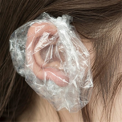 UP 1000PCS Bath Clear and Disposable for Dyeing Hair Salon Waterproof Ear Cover - Picture 11 of 11
